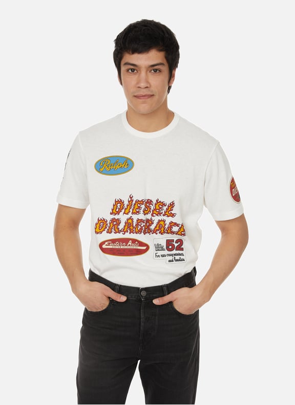 Printed cotton T-shirt White by DIESEL DIESEL Printed cotton T-shirt White