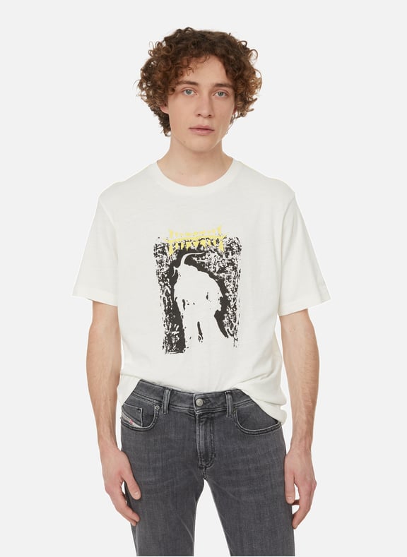 Printed cotton T-shirt White by DIESEL DIESEL Printed cotton T-shirt White