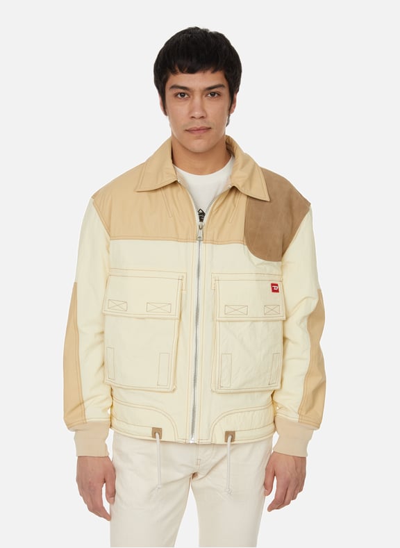Straight-fit zip jacket White by DIESEL DIESEL Straight-fit zip jacket White