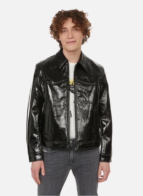 J-Lou leatherette jacket Black by DIESEL DIESEL J-Lou leatherette jacket Black