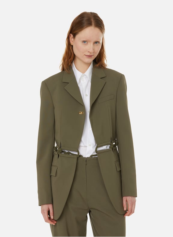 Tropical Tailoring blazer Green by DION LEE DION LEE Tropical Tailoring blazer Green