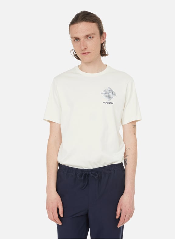 Round-neck cotton T-shirt Beige by DOCKERS DOCKERS Round-neck cotton T-shirt Beige