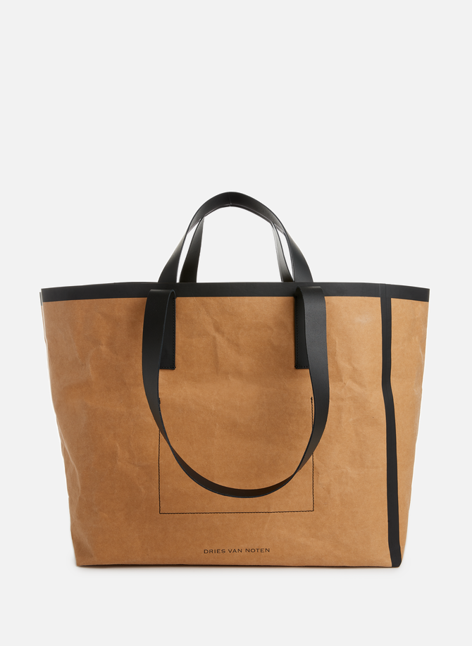 Kraft paper-style shopping bag DRIES VAN NOTEN
