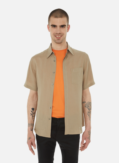 Short-sleeved linen shirt DUNHILL