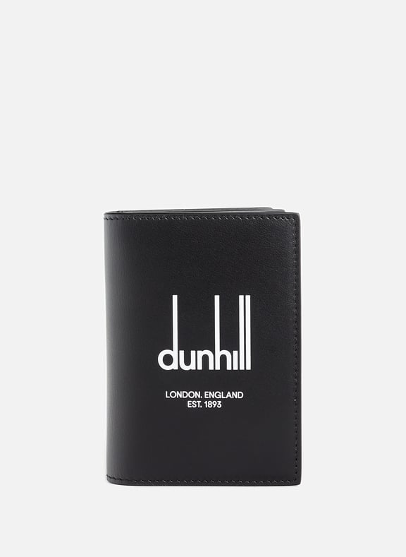 Leather wallet with logo Black by DUNHILL DUNHILL Leather wallet with logo Black