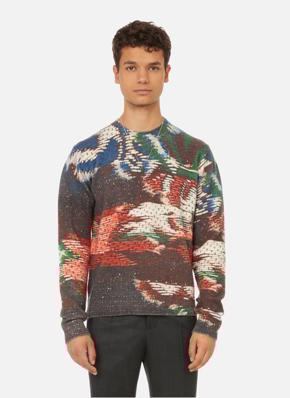 Graphic merino wool jumper Multicolour by DUNHILL DUNHILL Graphic merino wool jumper Multicolour