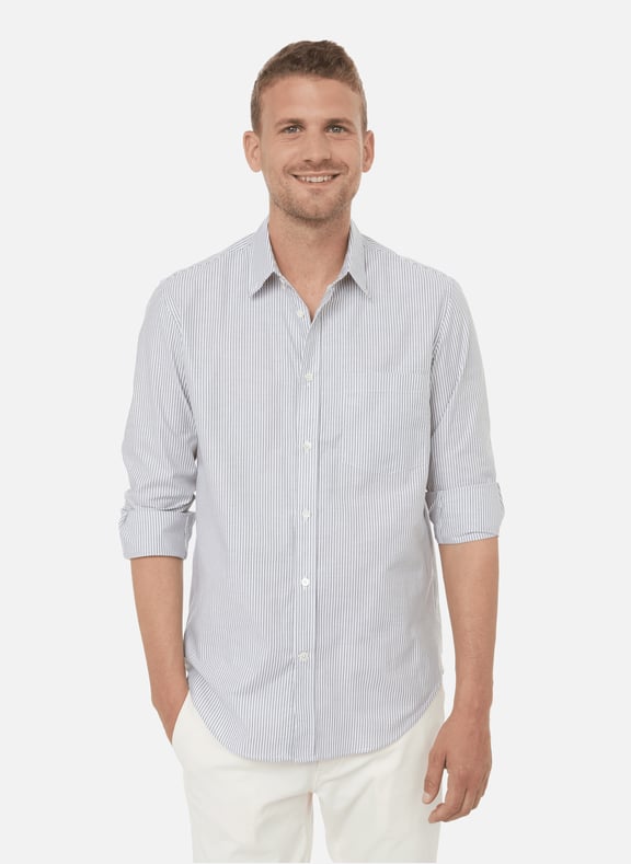 Striped cotton shirt Green by EDITIONS 102 EDITIONS 102 Striped cotton shirt Green