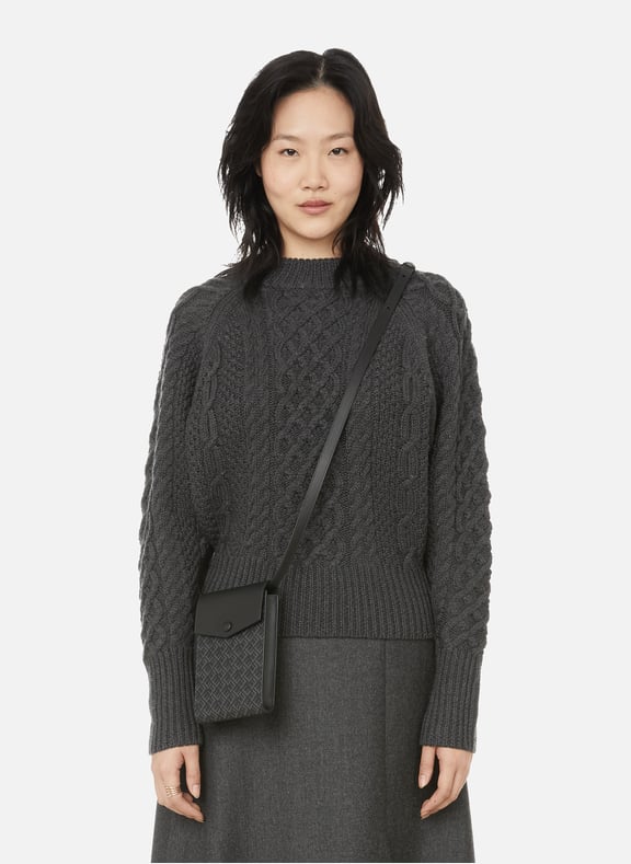 Cable-knit wool jumper Grey by EMILIA WICKSTEAD EMILIA WICKSTEAD Cable-knit wool jumper Grey