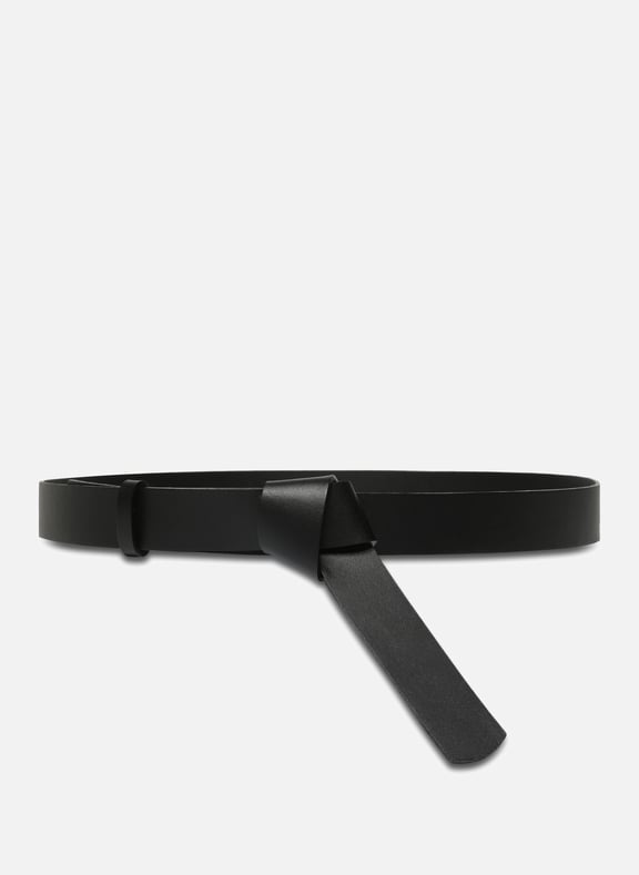 La Nouée 25 upcycled smooth leather Belt Black by ENTOURE ENTOURE La Nouée 25 upcycled smooth leather Belt Black