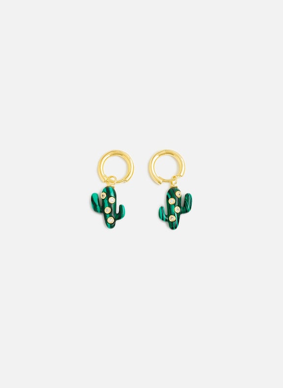 Cactus earrings Green by ESHVI ESHVI Cactus earrings Green