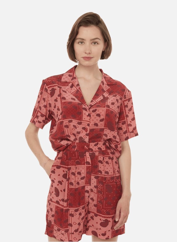 Silk paisley-print shirt Red by ETRE CECILE ETRE CECILE Silk paisley-print shirt Red