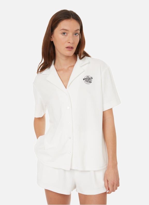 Andy short-sleeved organic cotton shirt White by ETRE CECILE ETRE CECILE Andy short-sleeved organic cotton shirt White