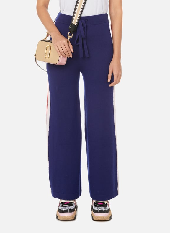 Cashmere and wool-blend knitted joggers Blue by ETRE CECILE ETRE CECILE Cashmere and wool-blend knitted joggers Blue