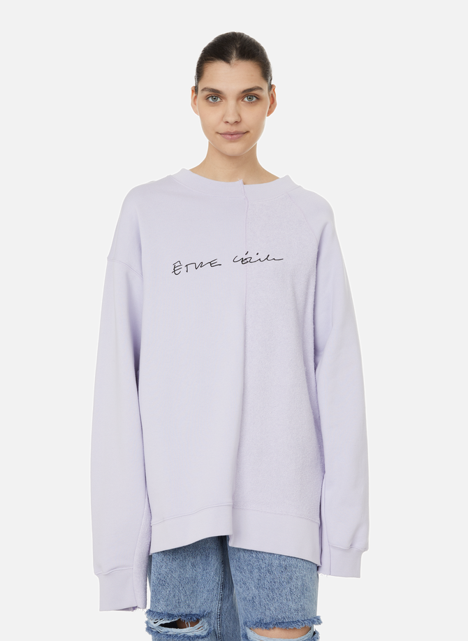 Être Cécile Scribble deconstructed cotton sweatshirt ETRE CECILE