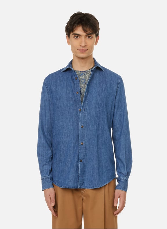 Cotton shirt Raw denim jeans by ETRO ETRO Cotton shirt Raw denim jeans