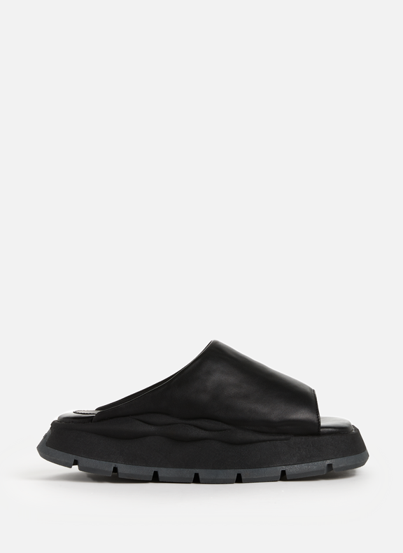 EYTYS Leather Wedge Sandals Black