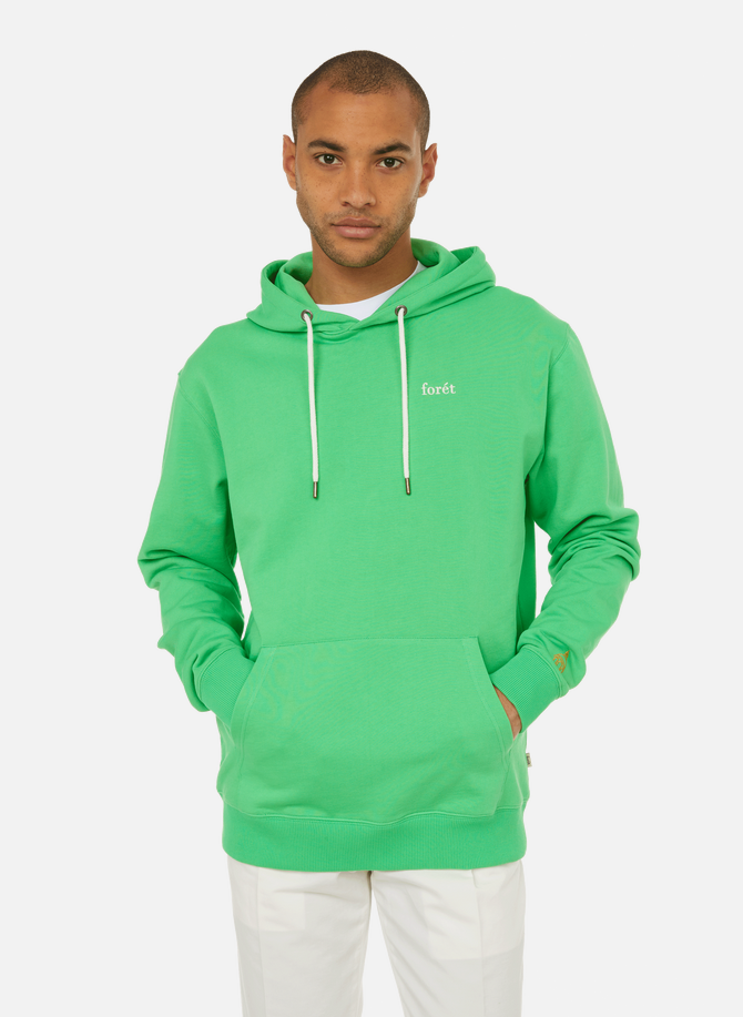 Cotton hoodie with logo  FORÉT