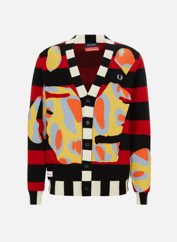 Striped intarsia cardigan FRED PERRY