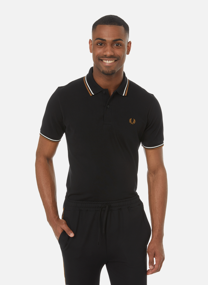 Polo shirt with striped sleeves and collar FRED PERRY