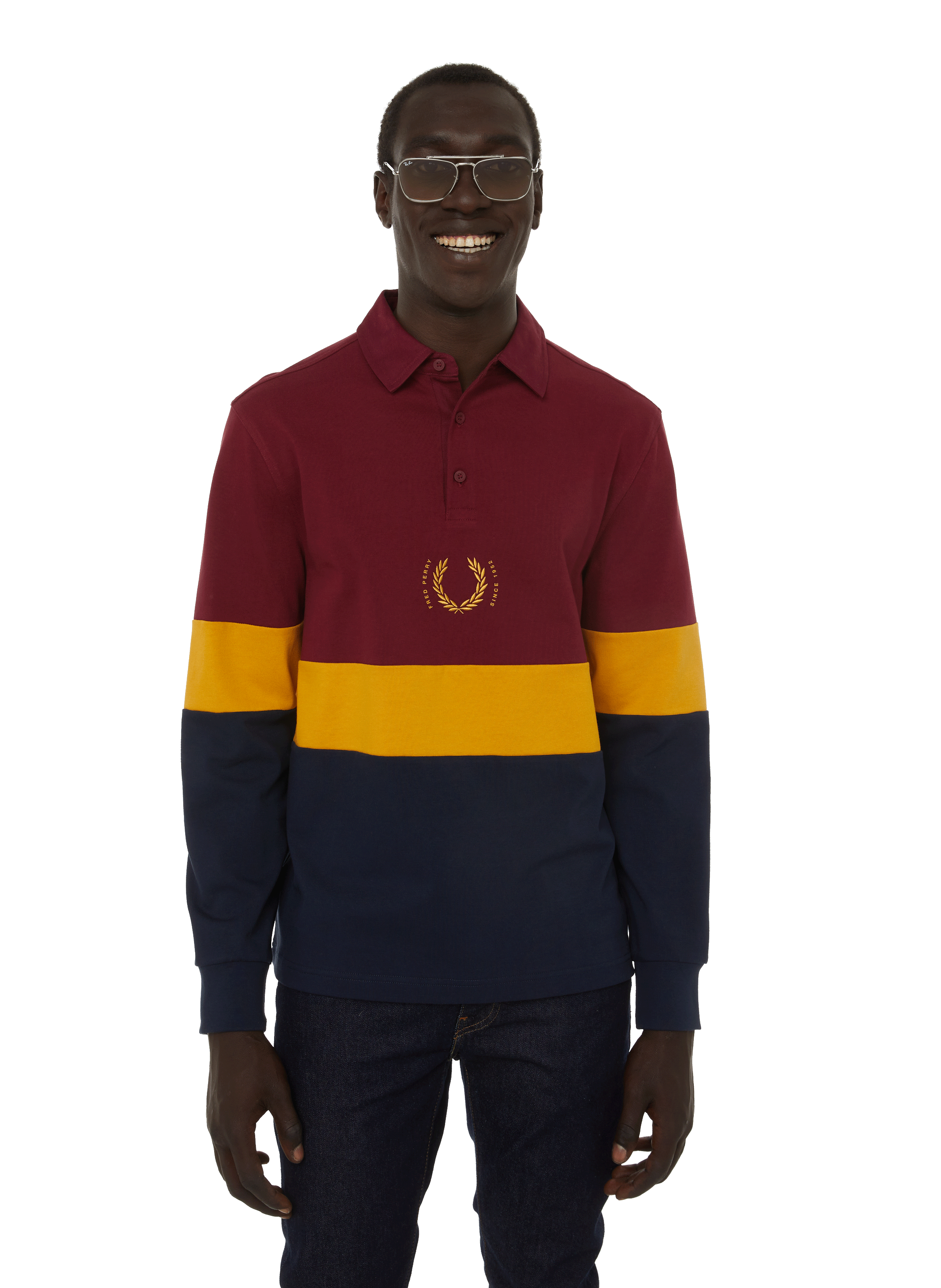 fred perry long sleeve polo red