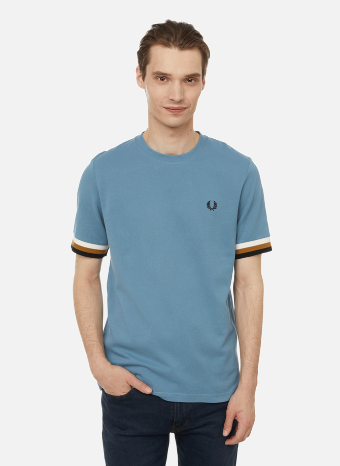 Piqué T-shirt with detailed hems FRED PERRY