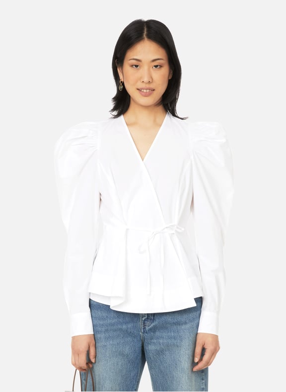 Open back shirt White by GANNI GANNI Open back shirt White