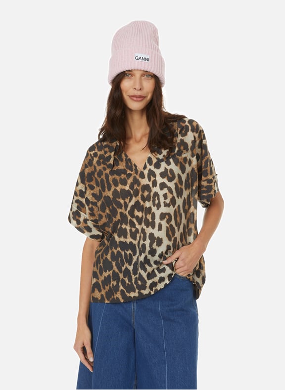 Sheer voile shirt Brown by GANNI GANNI Sheer voile shirt Brown
