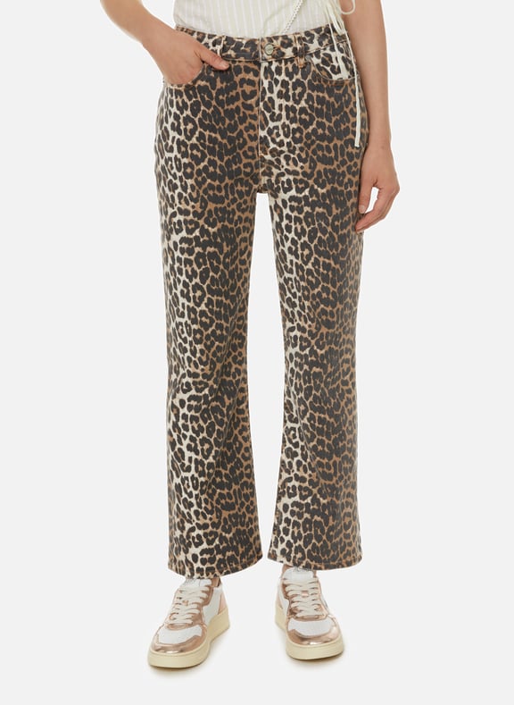 Organic cotton straight-cut jeans Multicolour by GANNI GANNI Organic cotton straight-cut jeans Multicolour
