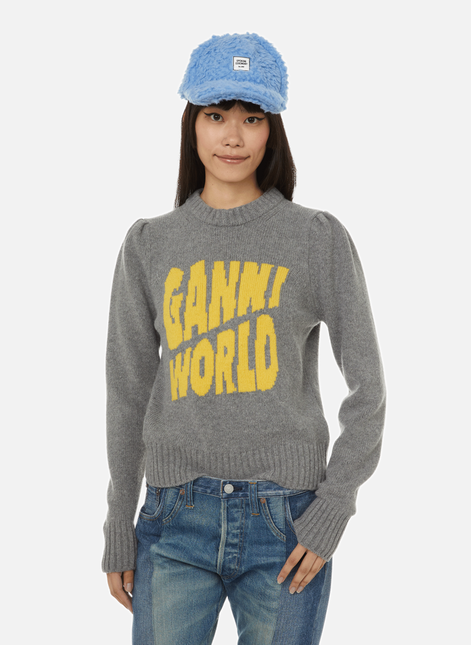 Ganni World recycled wool-blend jumper GANNI