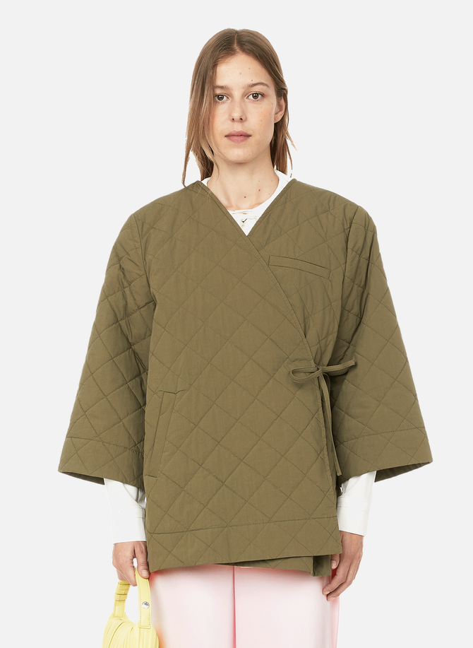 Canvas quilted wrap jacket GANNI