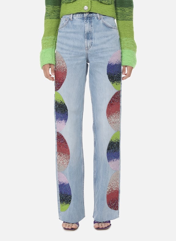 Jeans with deals beads