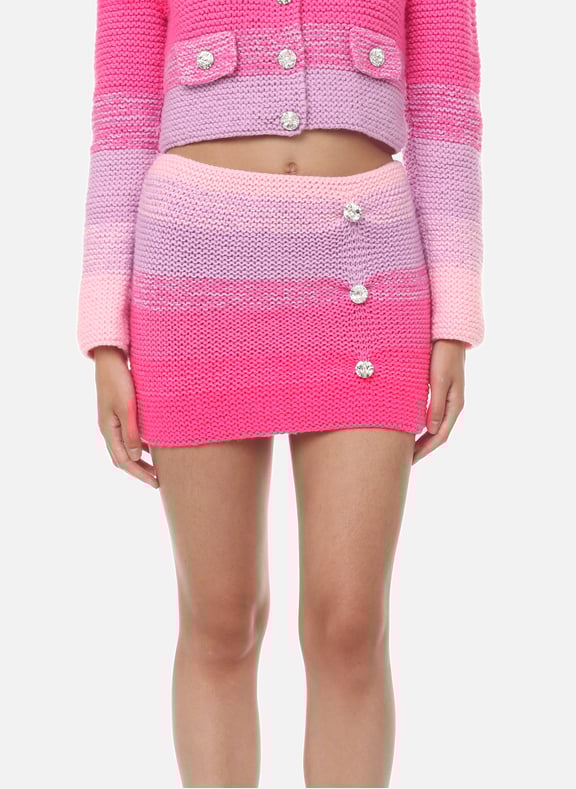 Knitted mini skirt Pink by GERMANIER GERMANIER Knitted mini skirt Pink