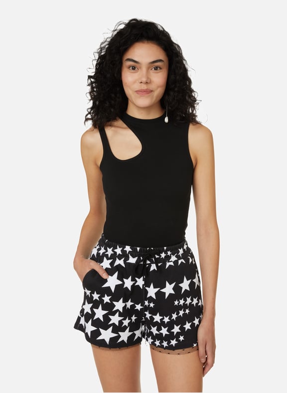 Asymmetric cotton top Black by GESTUZ GESTUZ Asymmetric cotton top Black