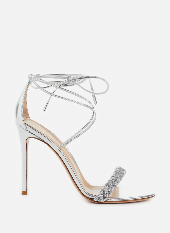 Crystal Leomi leather sandals GIANVITO ROSSI