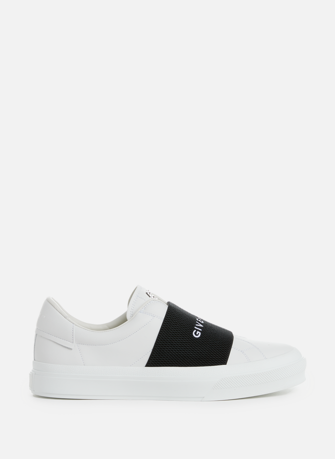 Calfskin leather sneakers with elastic strap GIVENCHY