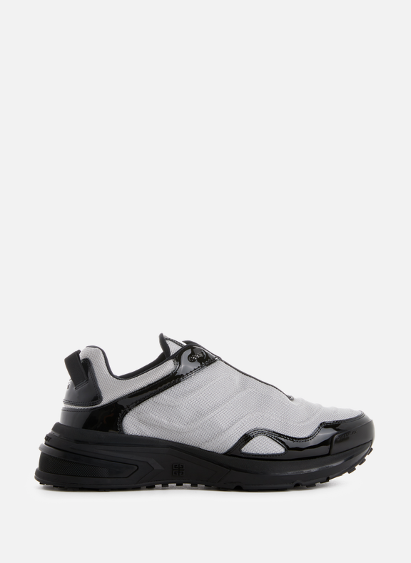 GIV 1 TECHNICAL CANVAS AND PATENT LEATHER SNEAKERS - GIVENCHY for 
