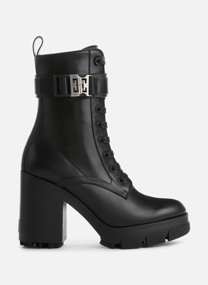 Leather combat ankle boots GIVENCHY