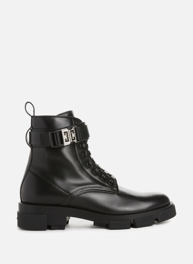 Leather combat boots GIVENCHY