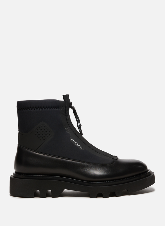 GIVENCHY Leather Ankle Boots Black