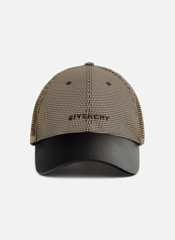 PERFORATED WOOL AND LEATHER CAP - GIVENCHY for MEN 