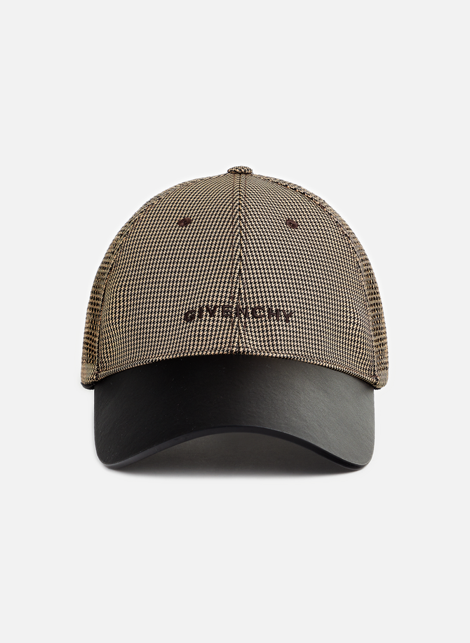 Perforated wool and leather cap GIVENCHY