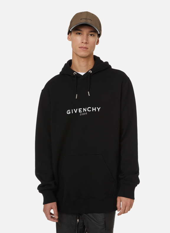 GIVENCHY Cotton fleece hoodie Black