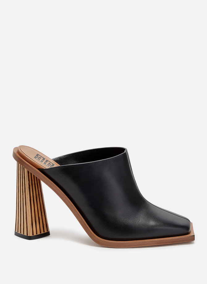 Diamond leather Mule with wooden heel  GIVENCHY