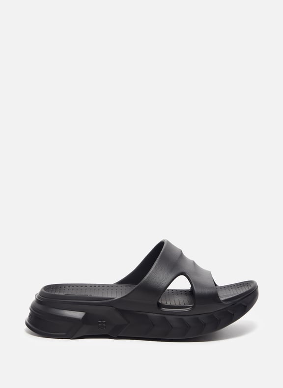 Black Marshmallow rubber sandals