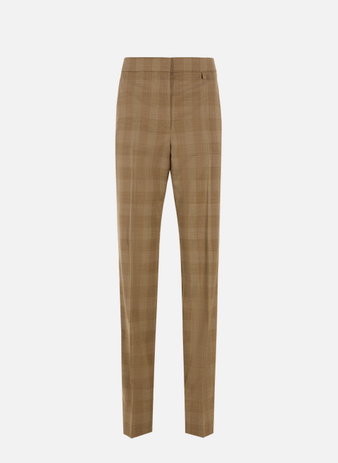 Pantalon à carreaux en laine BrownGIVENCHY 