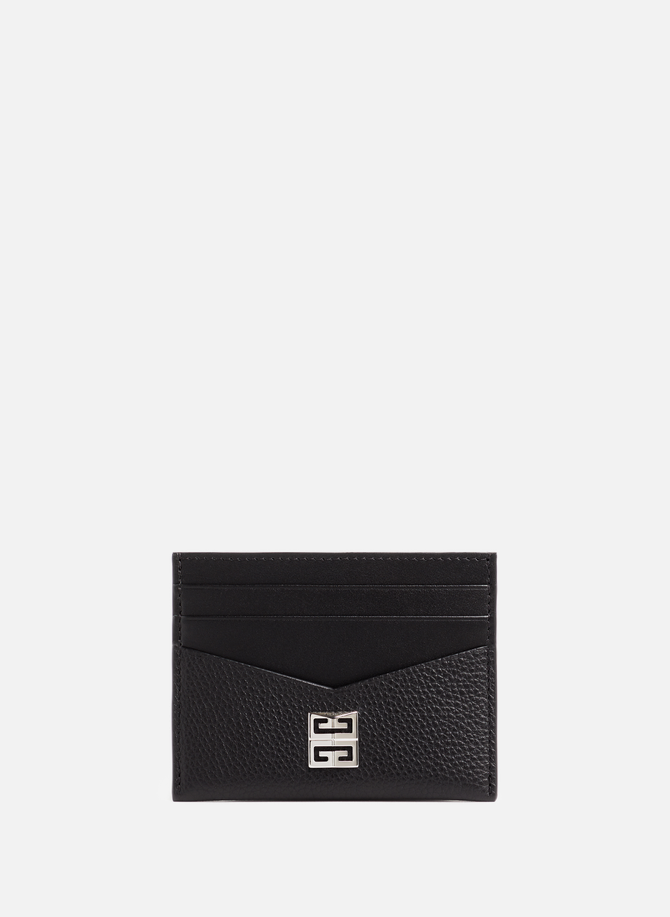 Calfskin grained leather card holder GIVENCHY