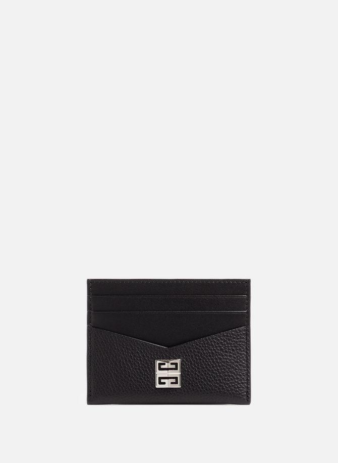 Calfskin grained leather card holder GIVENCHY
