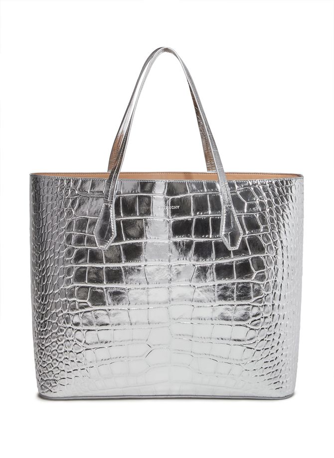 Wing embossed metallic calfskin leather tote bag GIVENCHY
