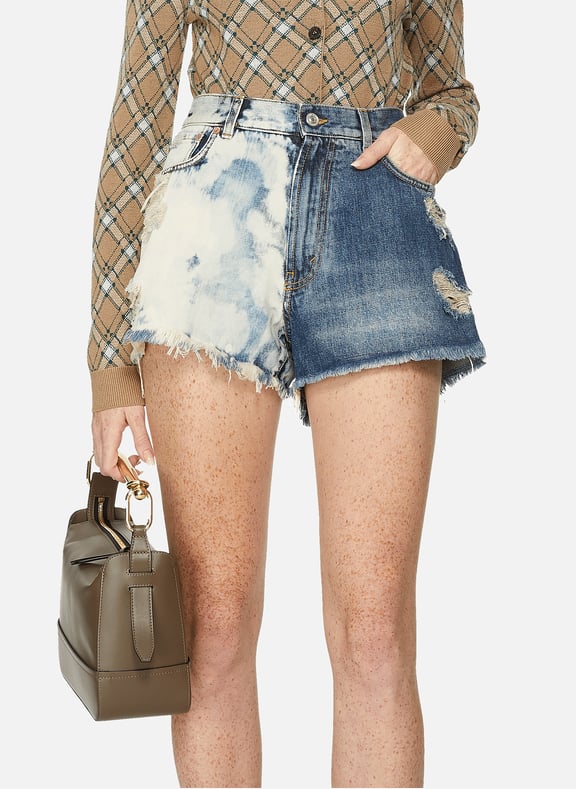 Destroy effect denim Shorts Blue by GIVENCHY GIVENCHY Destroy effect denim Shorts Blue