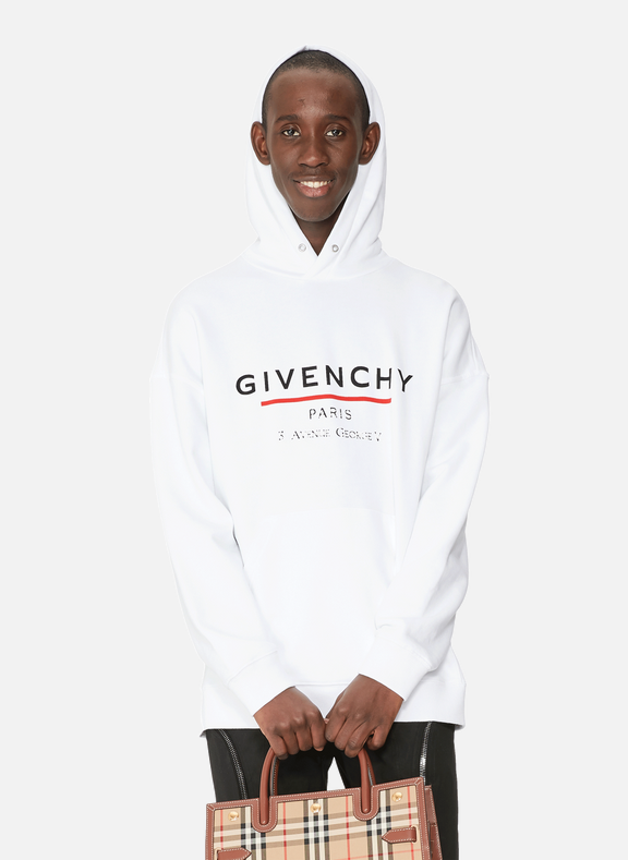 GIVENCHY LABEL COTTON HOODIE - GIVENCHY for MEN 